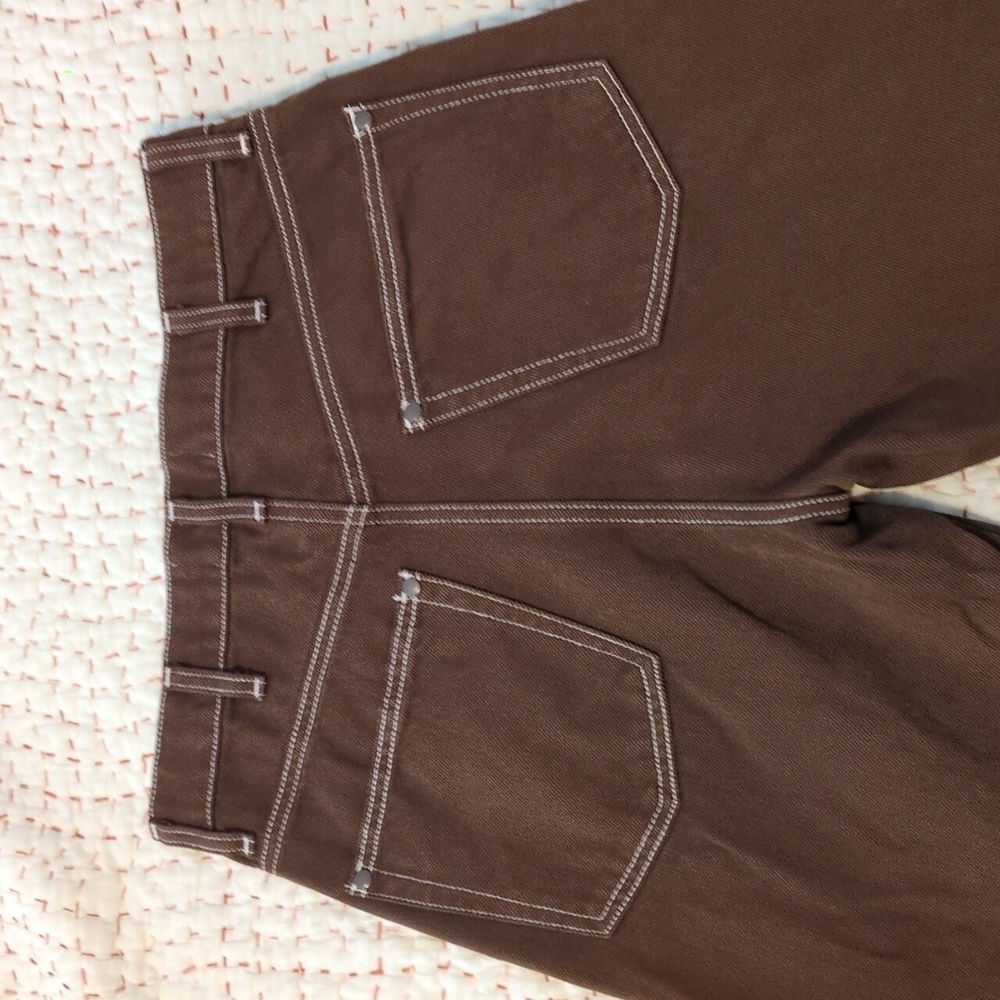 Reformation Cowboy High Rise Straight Jeans - Chocolate 27 - Picture 8 of 11